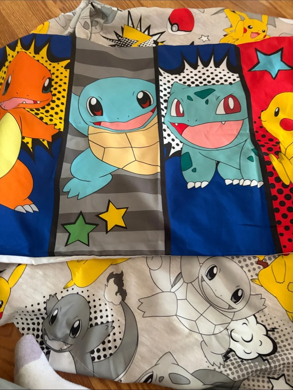Kids Pikachu & Friends Gray and Yellow Pajama Top